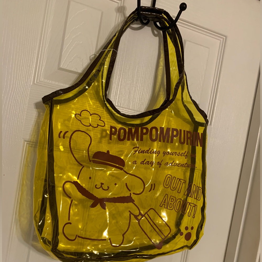 Sanrio Tokyo Pompompurin Clear Vinyl Tote Bag - Picture 4 of 8